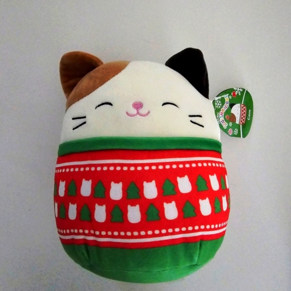 Squishmallows Christmas Calico Cat Plush